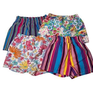 Vintage Trend Basics Colorful Vibrant Pull On Shorts Lot Girls Size Large and XL